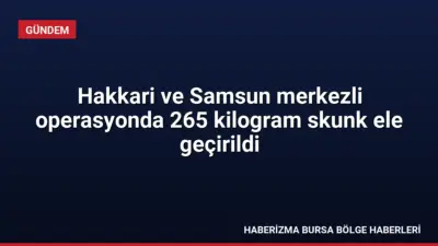 Hakkari, Van ve Samsun'da düzenlenen narkotik operasyonlarında 265 kilogram skunk