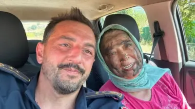Bursa’nın Yenişehir ilçesinde anızda başlayıp ormana sıçrayan yangını gören 65