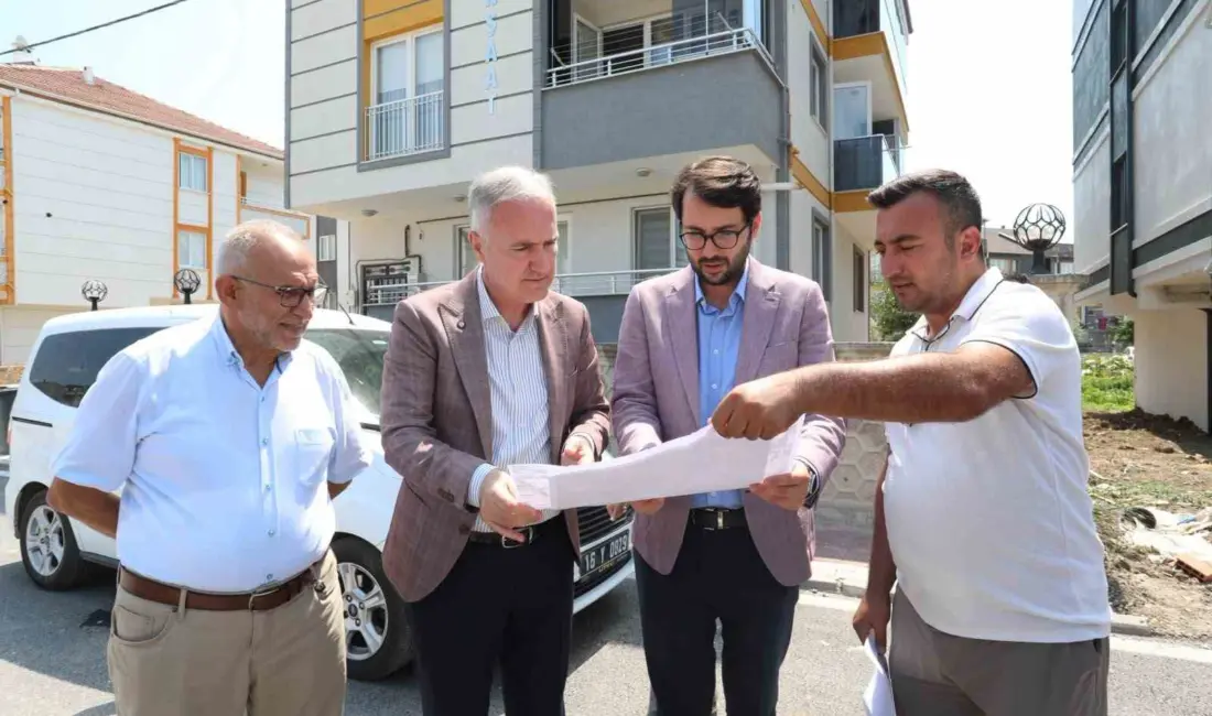 İnegöl Belediyesi, Yeni Mahallede devam eden üst yapı çalışmaları kapsamında