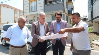 İnegöl Belediyesi, Yeni Mahallede devam eden üst yapı çalışmaları kapsamında