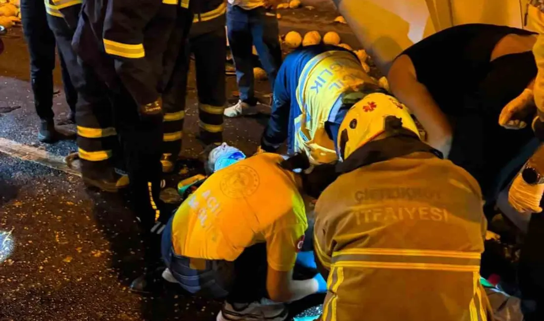 Bursa’da otobanda önünde seyreden kamyona arkadan çarpan tırın kupası dorseden