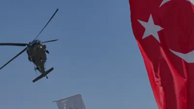 Malazgirt Zaferi'nin 955'inci yıl dönümü kutlamalarında Jandarma Genel Komutanlığı'nın helikopter