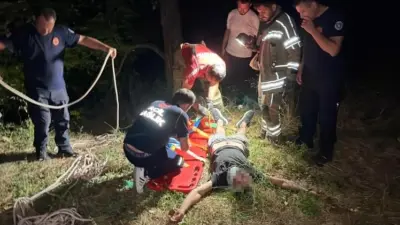 Bursa’da manevra yaparken direksiyon hakimiyetini kaybeden alkollü sürücü, aracıyla 50