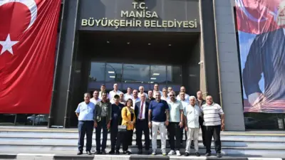 Sarıgöl Belediye Başkanı Tahsin Akdeniz ile mahalle muhtarları, Manisa Büyükşehir