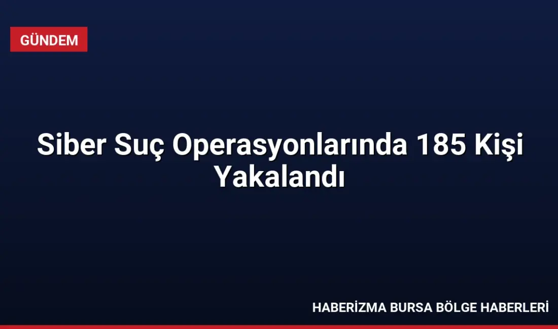 15 ilde düzenlenen siber suç operasyonlarında 185 şüpheli yakalandı. 93