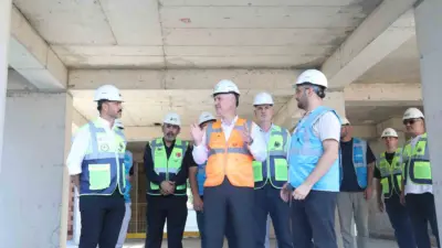 Turgutalp kentsel dönüşüm projesinin birinci etabında devam eden çalışmaları yerinde
