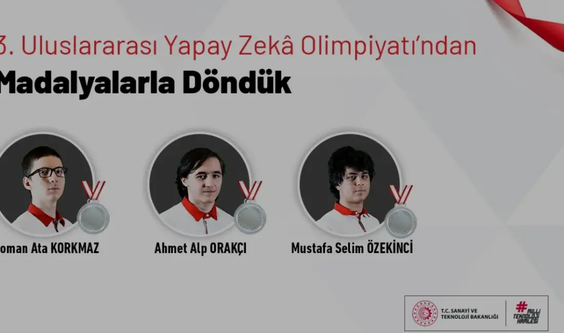 Astana'da düzenlenen 3. Uluslararası Yapay Zekâ Olimpiyatı'nda Türkiye'yi temsil eden