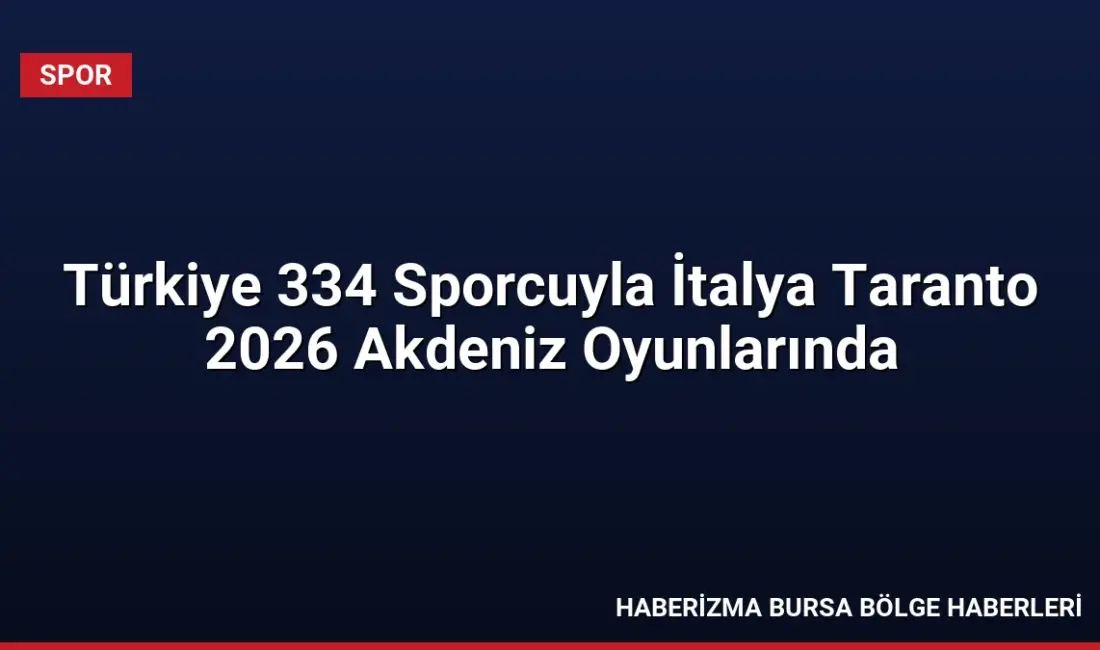 İtalya'nın Taranto kentinde düzenlenecek 20. Akdeniz Oyunları'na Türkiye 334 kişilik