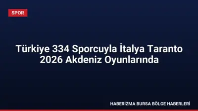 İtalya'nın Taranto kentinde düzenlenecek 20. Akdeniz Oyunları'na Türkiye 334 kişilik