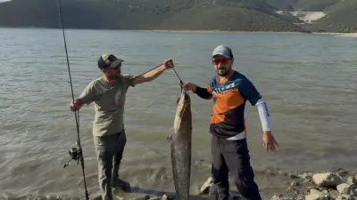 Bursa’nın Kestel ilçesinde Gölbaşı’nda turna avına çıkan sportif balıkçılar Ali
