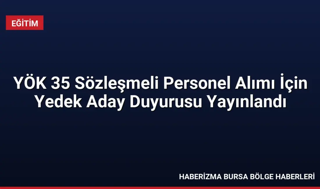 YÖK, 35 sözleşmeli personel alımında yedek adayların atanma sürecini başlattı.