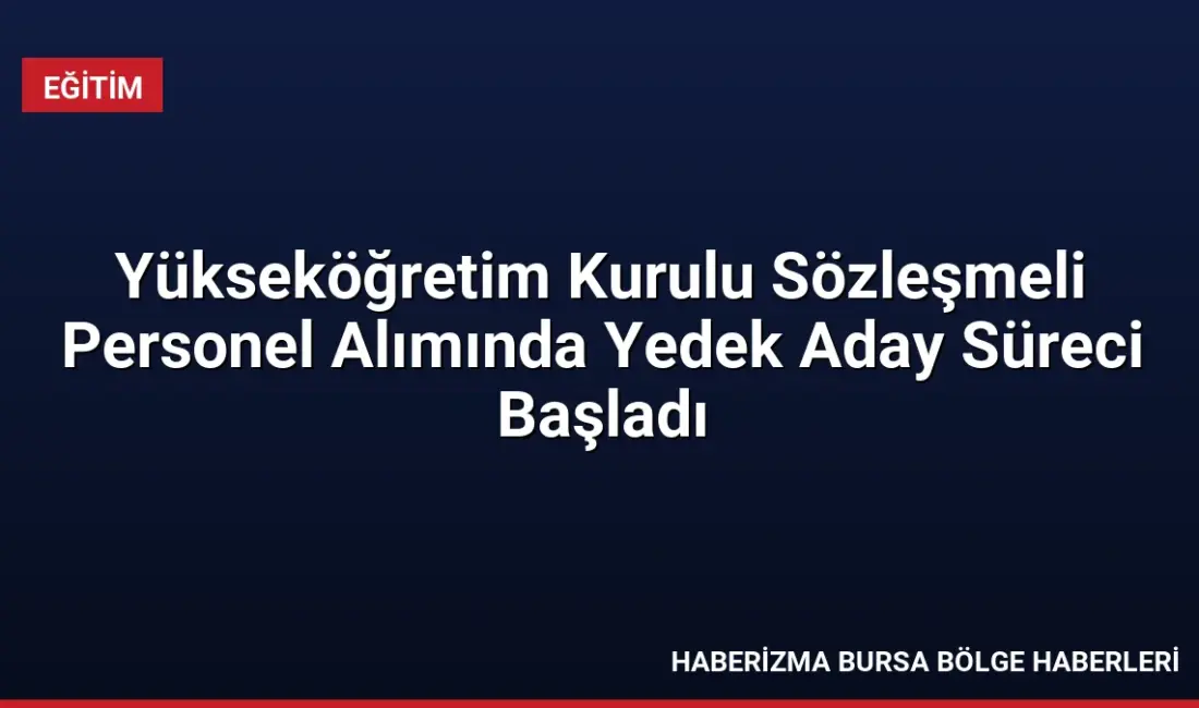 YÖK, 35 sözleşmeli personel alımı için yedek adayların evrak teslim