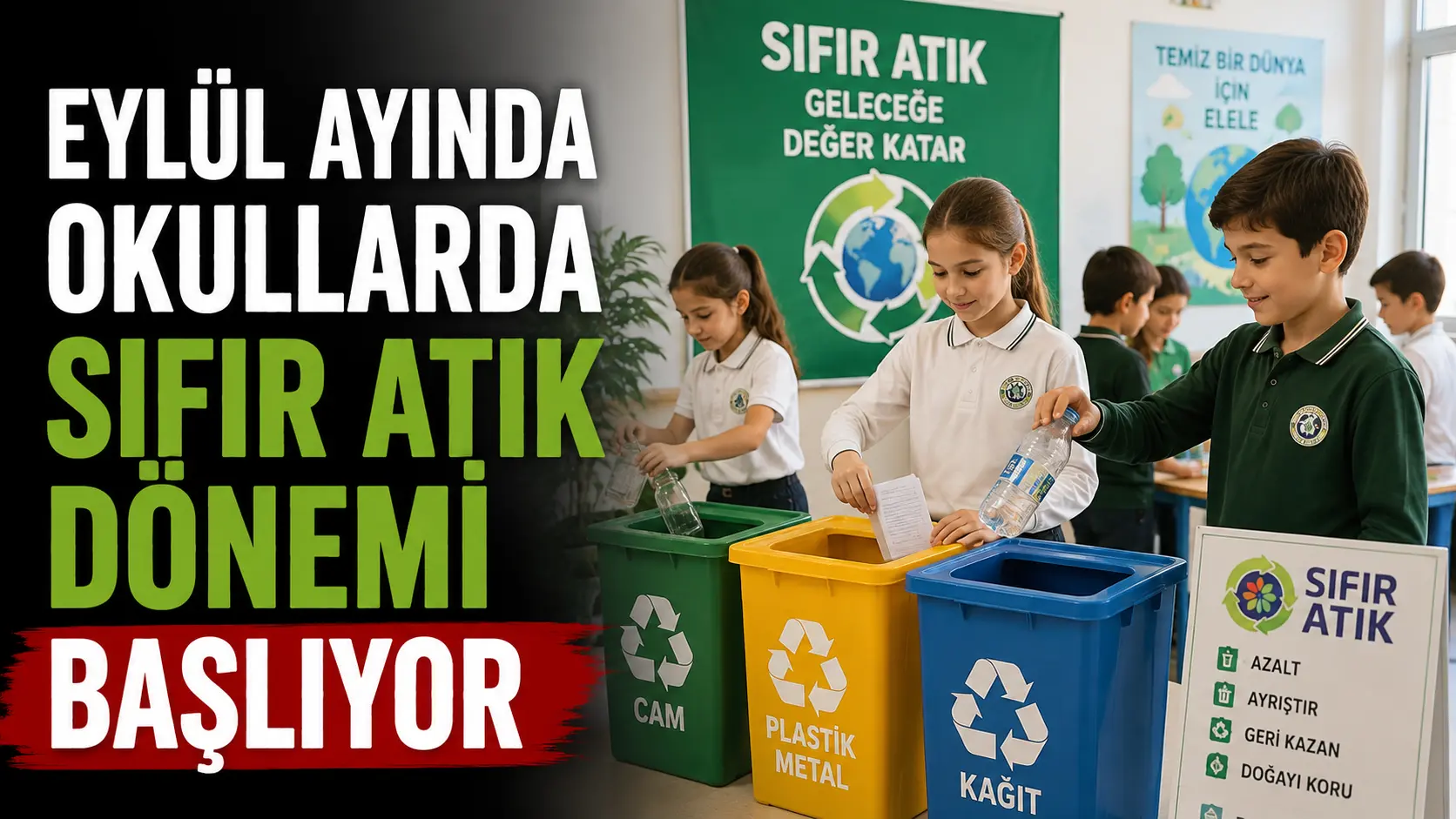 Yeni eğitim döneminde okullarda Sıfır Atık seferberliği başlıyor. Bakanlık, atık