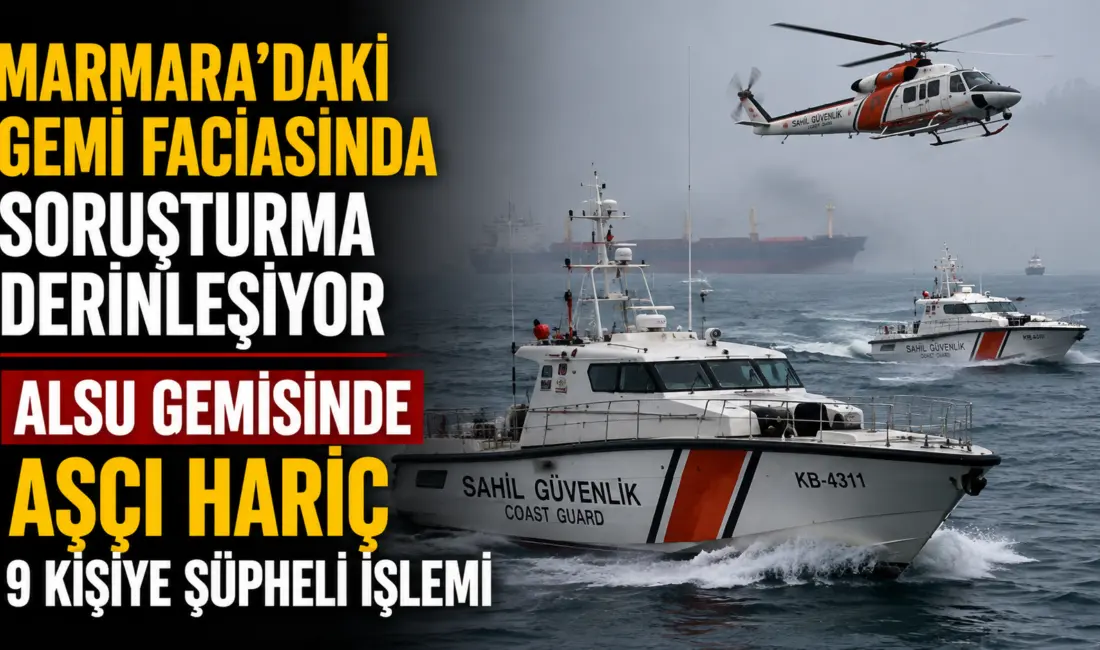 Marmara Denizi'nde Silivri açıklarında kuru yük gemisi 'Tuğberk İmamoğlu'nun batmasıyla