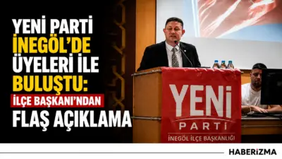 Yeni Parti İnegöl İlçe Başkanlığı, Sani Konukoğlu Konferans Salonu'nda gerçekleştirdiği