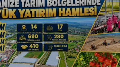 Türkiye'nin 14 ilindeki 17 Organize Tarım Bölgesi'nde 690 yeni yatırım