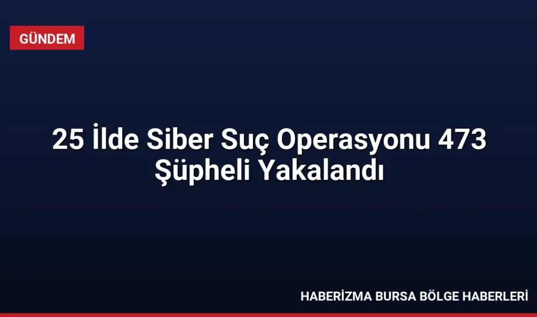 25 ilde eş zamanlı düzenlenen siber suç operasyonlarında 473 şüpheli