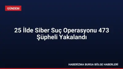25 ilde eş zamanlı düzenlenen siber suç operasyonlarında 473 şüpheli