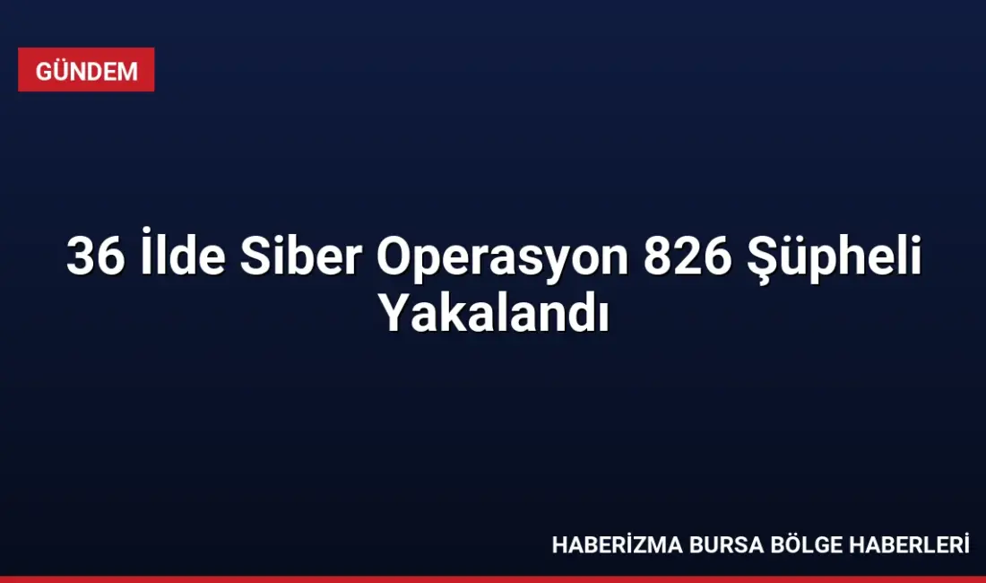 36 ilde düzenlenen eş zamanlı siber suç operasyonlarında 826 kişi