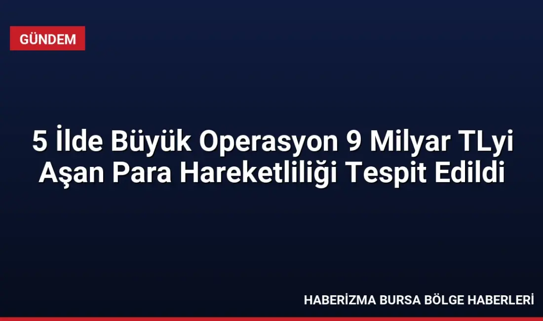 Batman, Hatay, Kars, Kocaeli ve Tokat'ta düzenlenen operasyonlarda 9 milyar