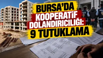 Bursa’da konut yapma vaadiyle vatandaşlardan para topladıkları ve kooperatif hesabındaki
