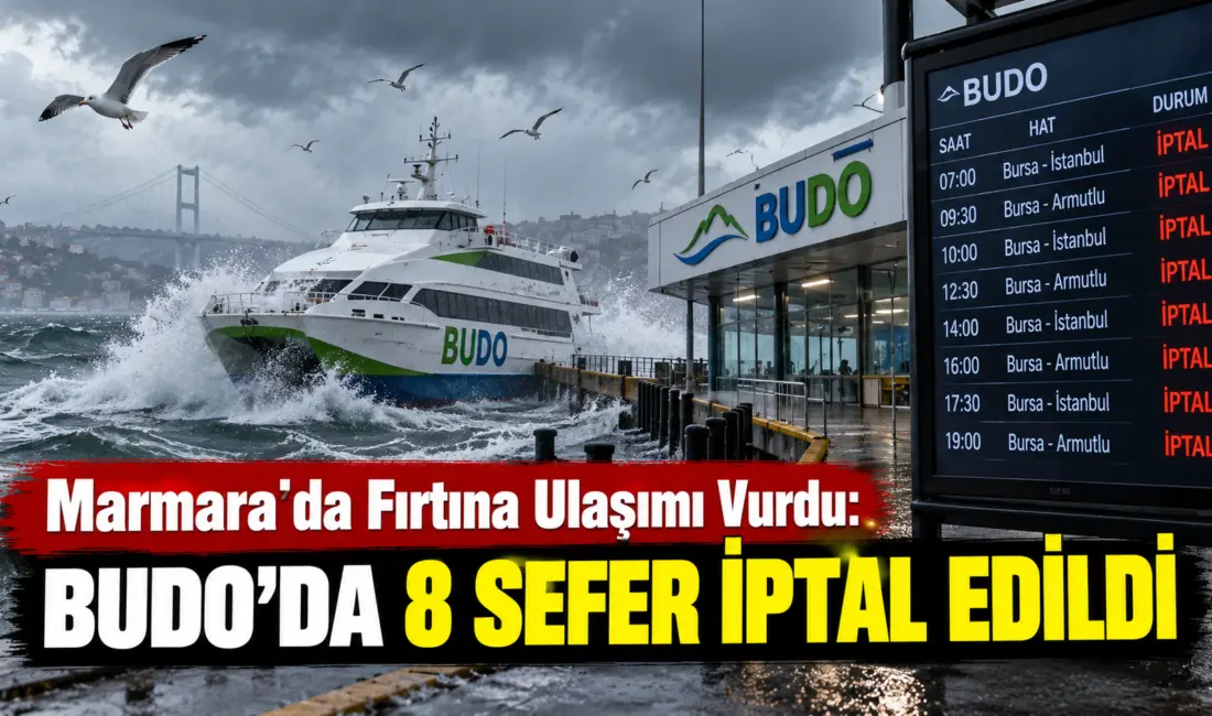 Marmara Denizi'nde sabah saatlerinden itibaren etkisini artıran şiddetli rüzgâr ve