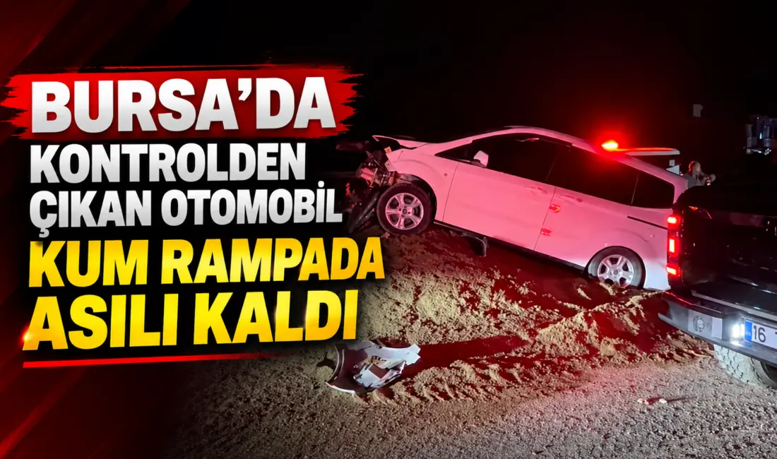 Bursa’da seyir halinde olan otomobil, sürücüsünün kontrolünden çıkarak kontrolden çıktı.