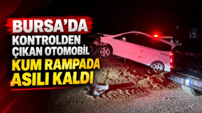 Bursa’da seyir halinde olan otomobil, sürücüsünün kontrolünden çıkarak kontrolden çıktı.