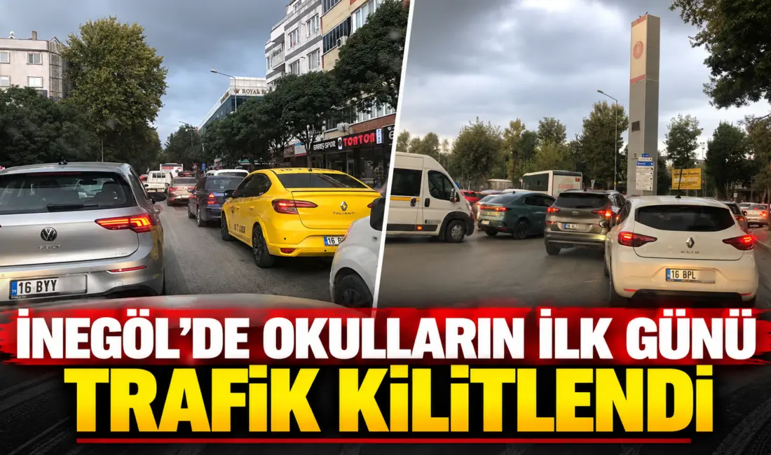 2026-2027 eğitim-öğretim yılının ilk ders ziliyle birlikte İnegöl'de sabah saatlerinde