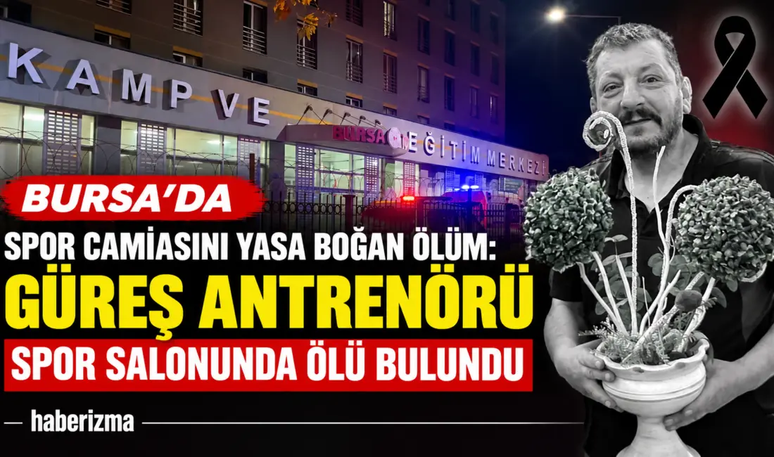 Bursa’da güreş antrenörü Zeki Gümüş (55), görev yaptığı spor salonunda