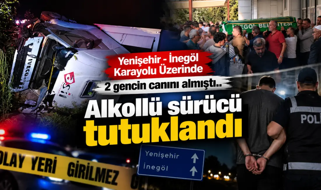 Bursa’nın Yenişehir ilçesinde alkollü tır sürücüsünün ters şeride girerek motosiklete