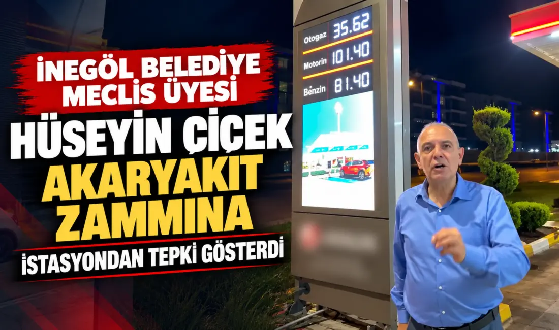 Yeni Parti İnegöl Belediye Meclis Üyesi Hüseyin Çiçek, gece yarısı