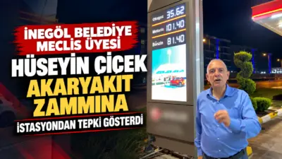 Yeni Parti İnegöl Belediye Meclis Üyesi Hüseyin Çiçek, gece yarısı