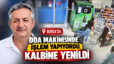 Bursa’da geri dönüşüm iadesi yapmak için DOA makinesine gelen 66