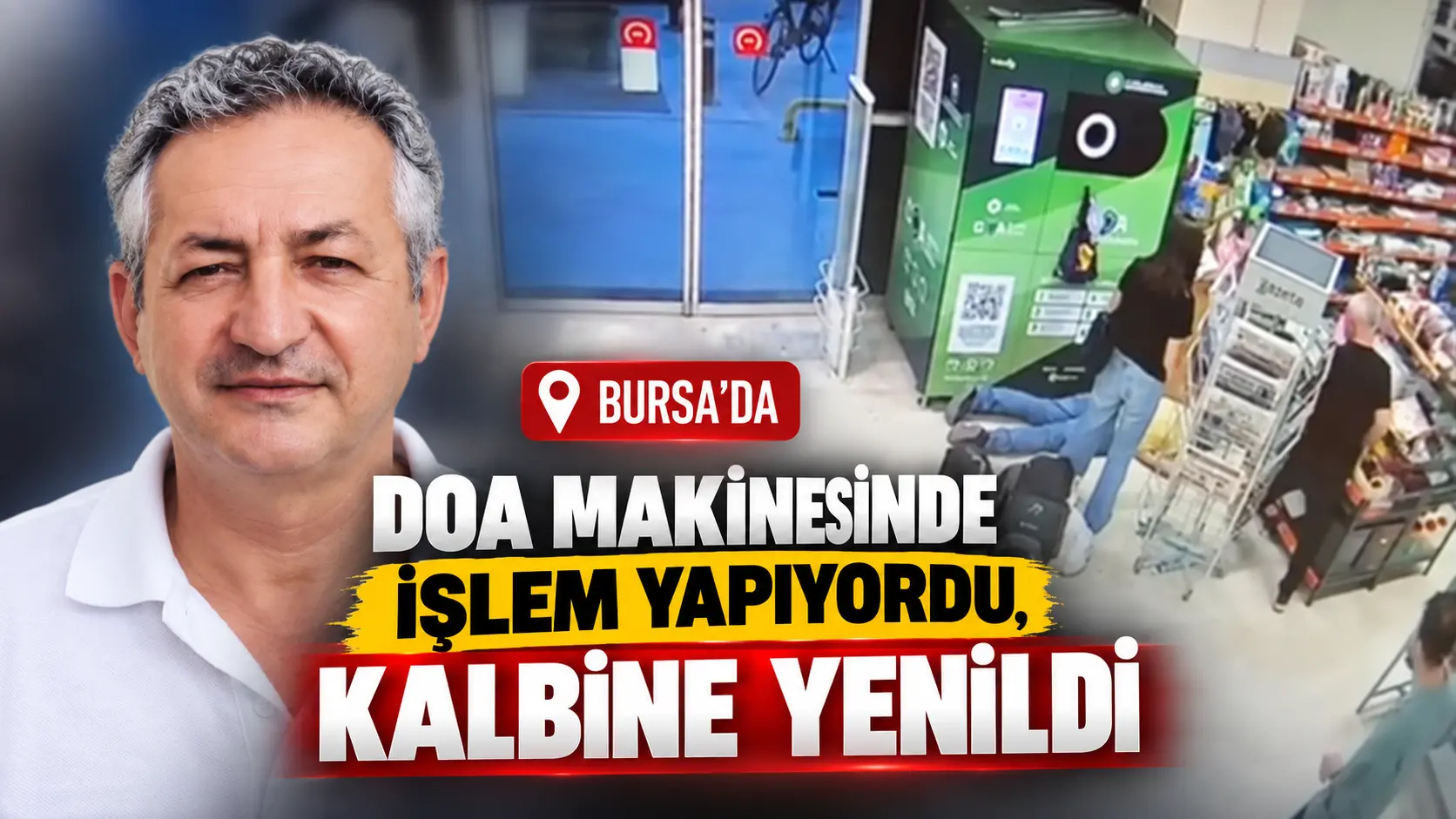 Bursa’da geri dönüşüm iadesi yapmak için DOA makinesine gelen 66
