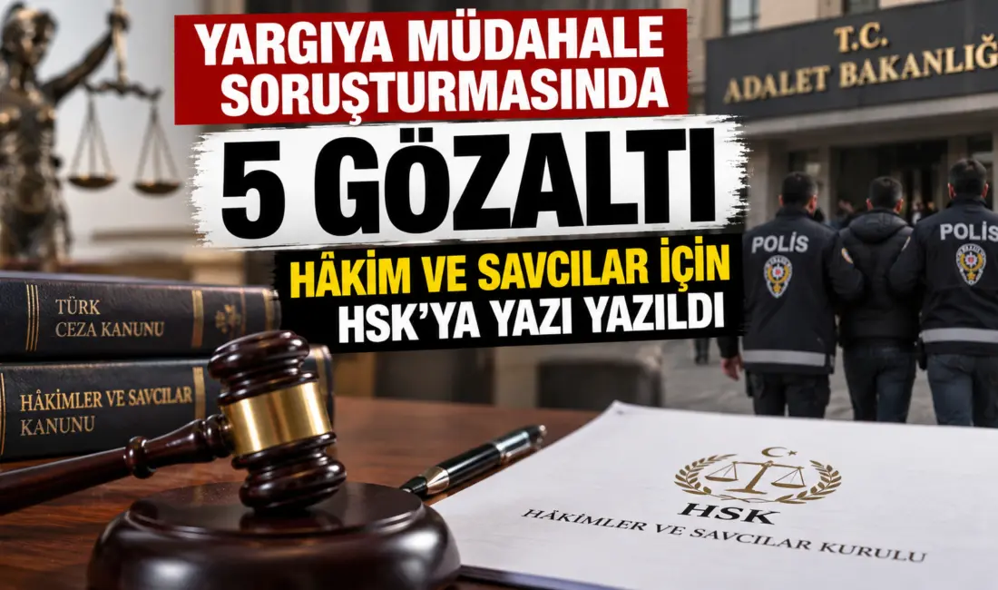 Bakırköy Cumhuriyet Başsavcılığı tarafından yürütülen "yargıya menfaat karşılığı müdahale" soruşturmasında