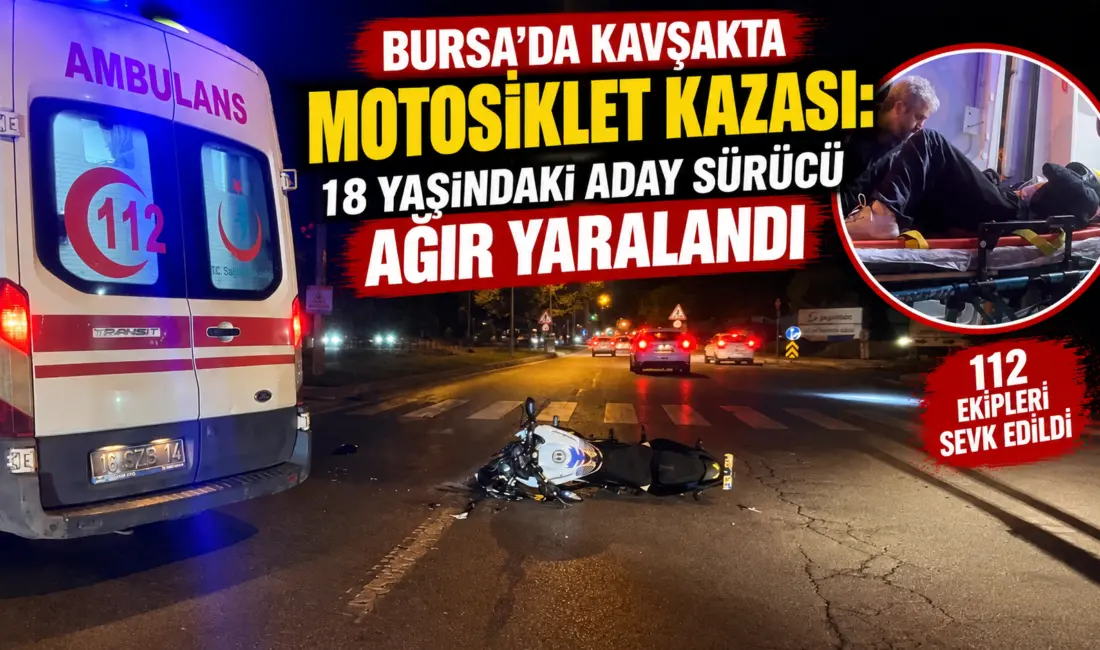 Bursa’nın Mudanya ilçesinde motosiklet ile minibüsün çarpıştığı kazada 18 yaşındaki
