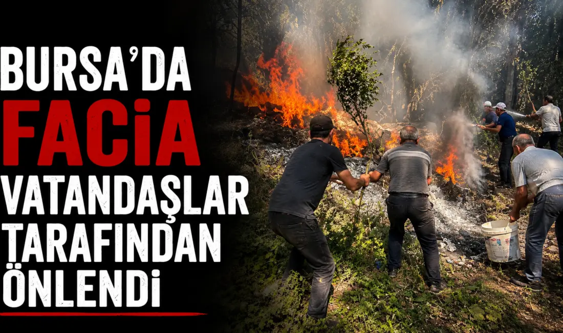 Bursa’nın Keles ilçesinde ormanlık alanda başlayan yangın, mahalle sakinlerinin dikkati