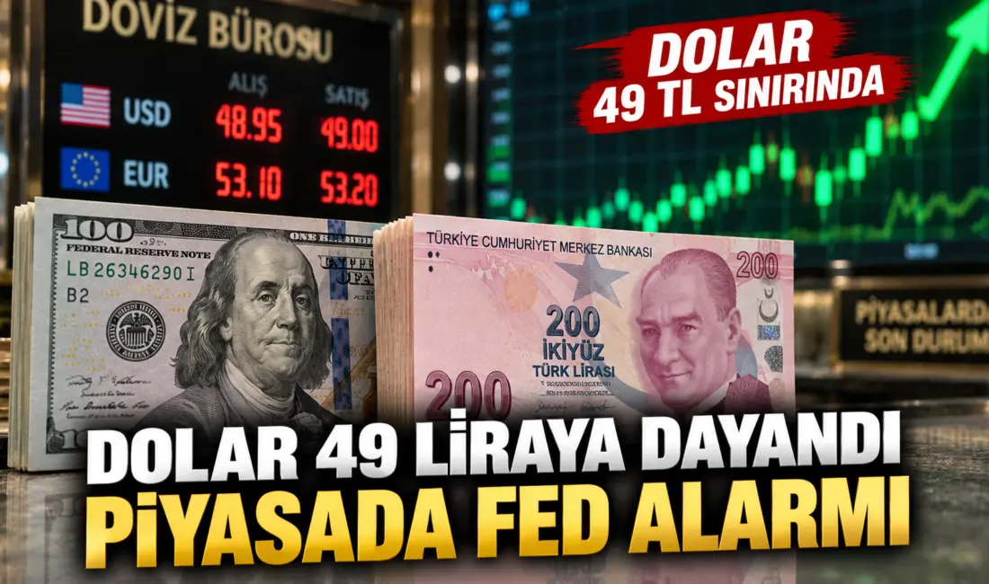Dolar/TL kuru yeni haftaya yükselişle başlayarak 48,80 seviyesini test etti