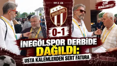 Bursa derbisinde sahasında Karacabey Belediyespor’a 1-0 mağlup olan İnegölspor, 9