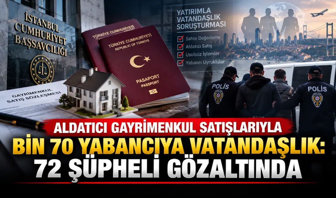 İstanbul Cumhuriyet Başsavcılığınca yürütülen soruşturma kapsamında, gayrimenkul edinimi yoluyla Türk