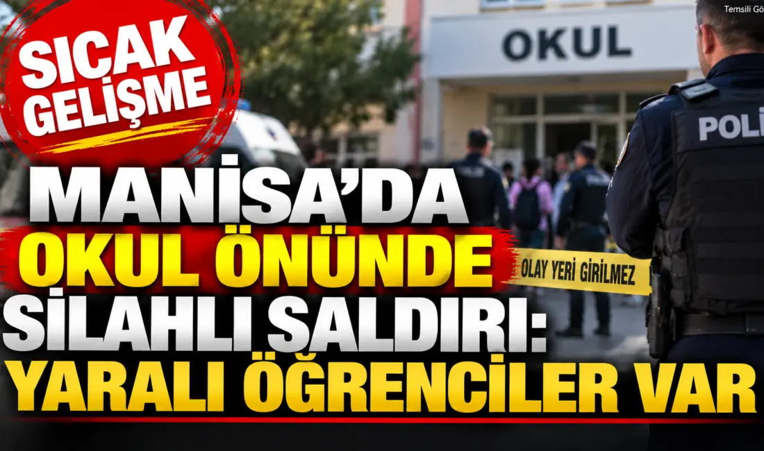 Manisa’nın Turgutlu ilçesinde bir lisenin önünde kimliği henüz belirlenemeyen bir