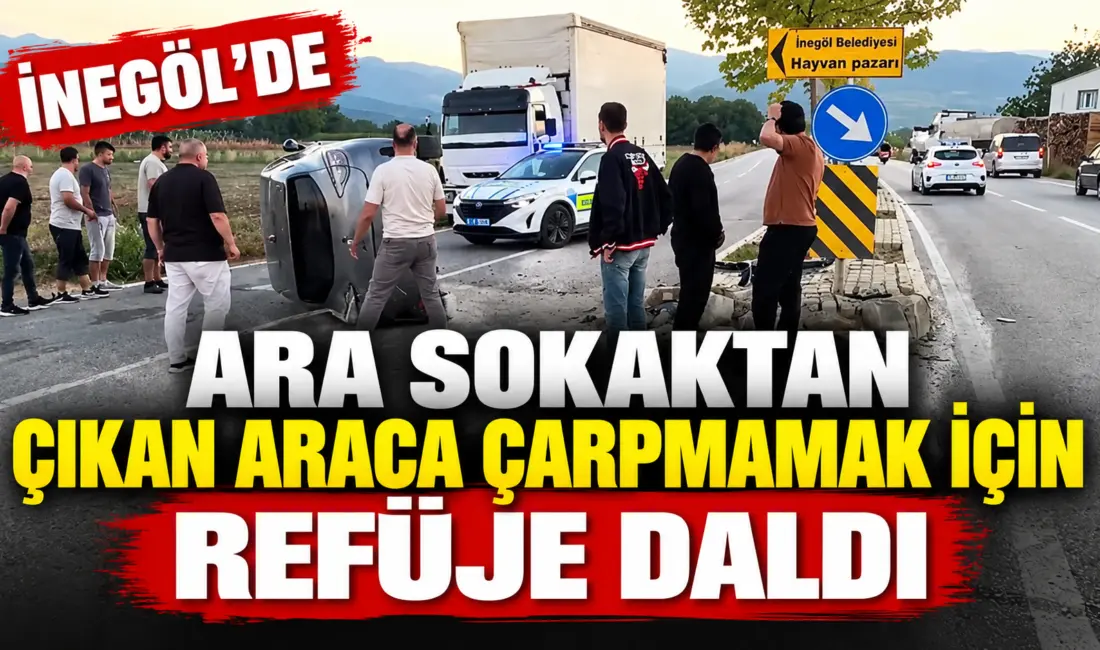 Bursa’nın İnegöl ilçesinde iki otomobilin karıştığı kazada 1 kişi yaralandı.