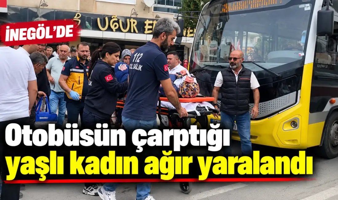 Bursa’nın İnegöl ilçesinde özel halk otobüsünün yayaya çarpması sonucu meydana