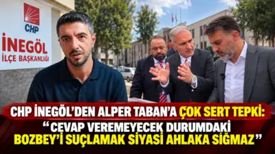 İnegöl Belediye Başkanı Alper Taban'ın ilçe yolları üzerinden Bursa Büyükşehir