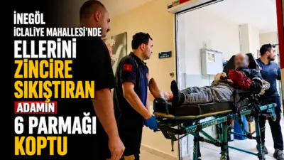 Bursa’nın İnegöl ilçesinde ormanlık alanda elleri zincire sıkışan orman işçisinin
