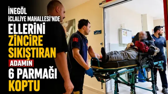 Bursa’nın İnegöl ilçesinde ormanlık alanda elleri zincire sıkışan orman işçisinin