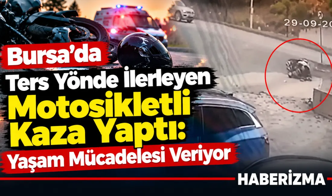 Bursa’nın Mudanya ilçesinde meydana gelen motosiklet kazasında ağır yaralanan sürücü
