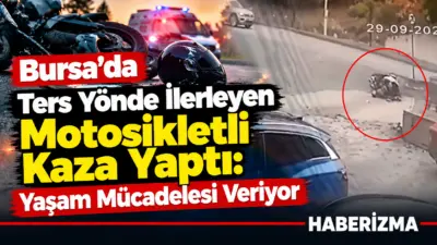 Bursa’nın Mudanya ilçesinde meydana gelen motosiklet kazasında ağır yaralanan sürücü