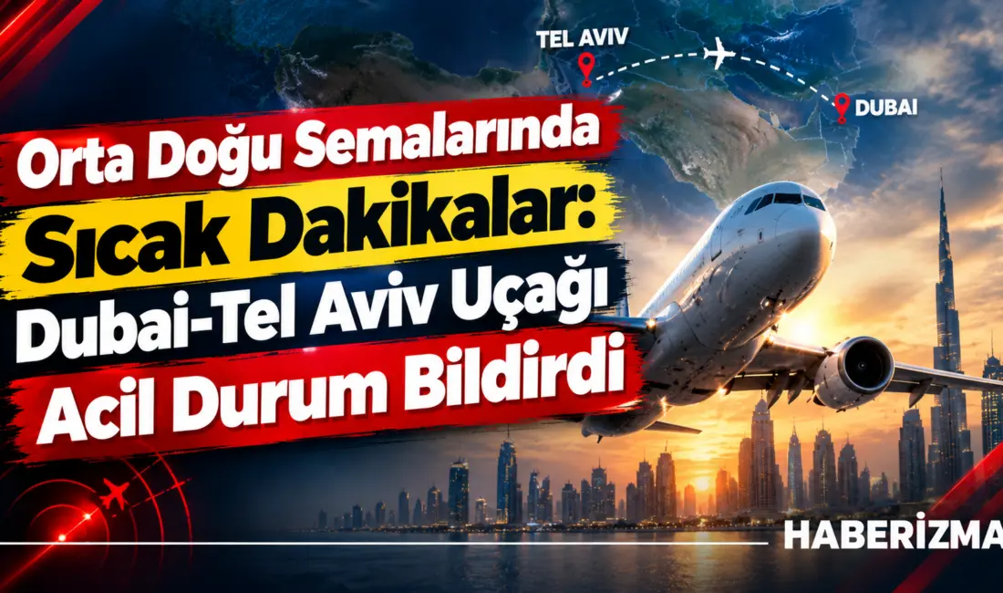 Birleşik Arap Emirlikleri'nin Dubai kentinden İsrail'in başkenti Tel Aviv'e gitmekte